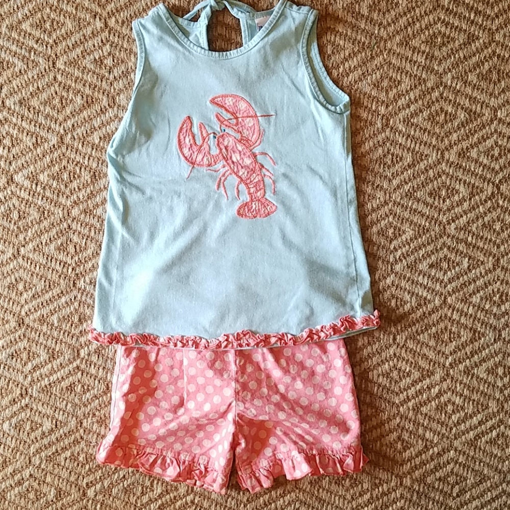 Bailey Boys Lobster Shirt and Short Set size 6